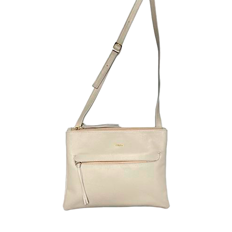 BOLSO MANOS LIBRES TRES COMPARTIMENTO EN CUERO PARA MUJER