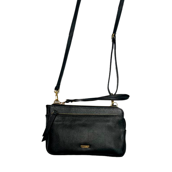 BOLSO MANOS LIBRES DOS COMPARTIMENTO EN CUERO PARA MUJER
