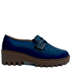 MOCASÍN EN CUERO MUJER CON PLATAFORMA