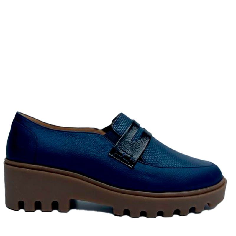 MOCASÍN EN CUERO MUJER CON PLATAFORMA