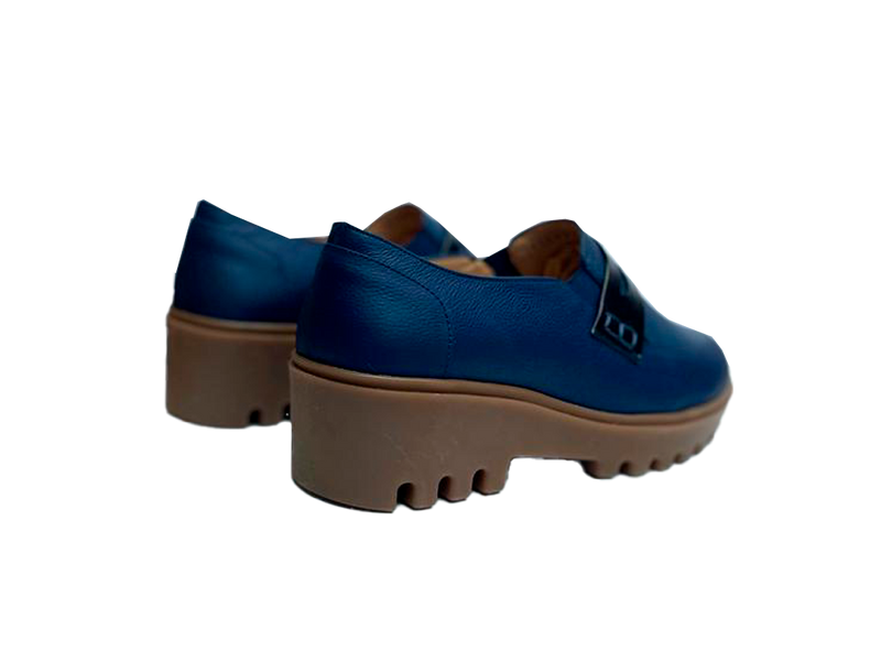 MOCASÍN EN CUERO MUJER CON PLATAFORMA
