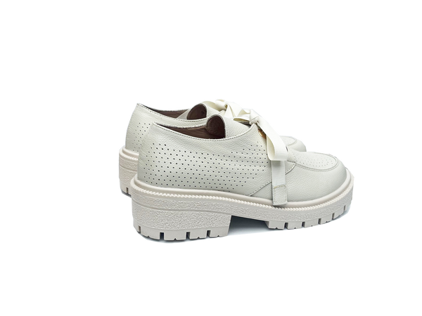 ZAPATO PLANO PLATAFORMA MUJER EN CUERO 50% DCTO SALE