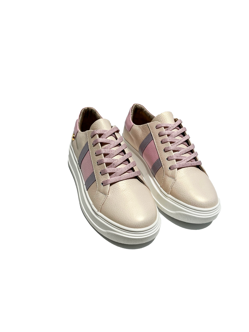 TENIS  DE CORDÓN MUJER  EN CUERO