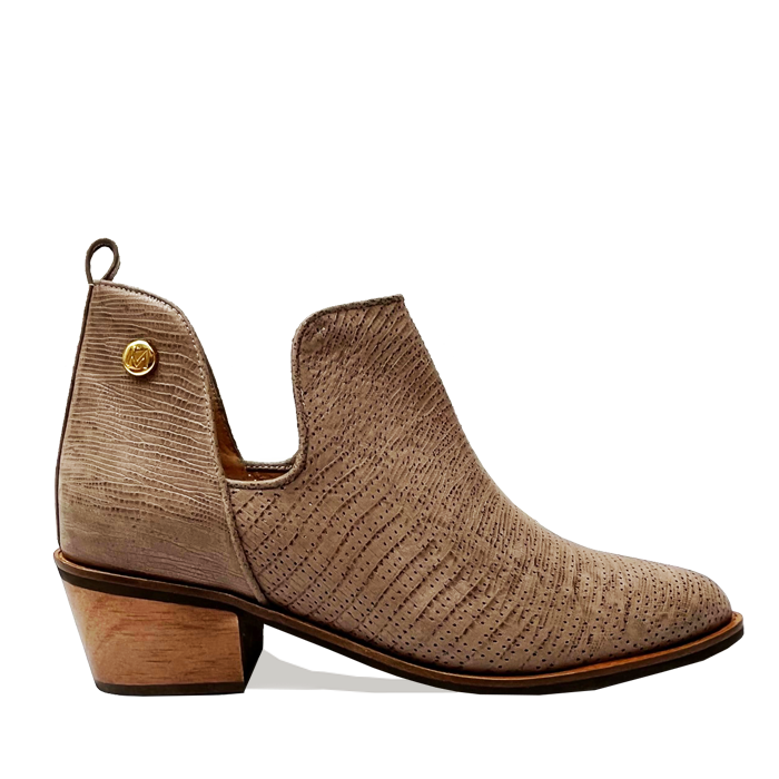 BOTÍN COMBINADO MUJER  EN CUERO SALE