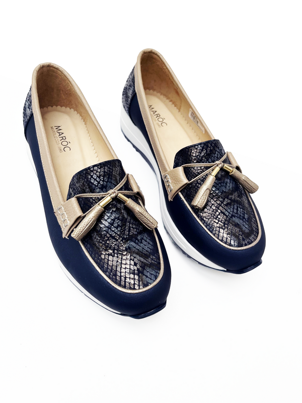 MOCASÍN EN CUERO MUJER CON PLATAFORMA