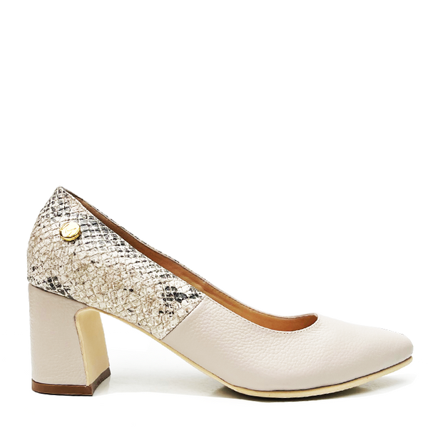 ZAPATO TACÓN MUJER  EN CUERO