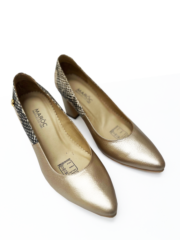 ZAPATO TACÓN MUJER  EN CUERO